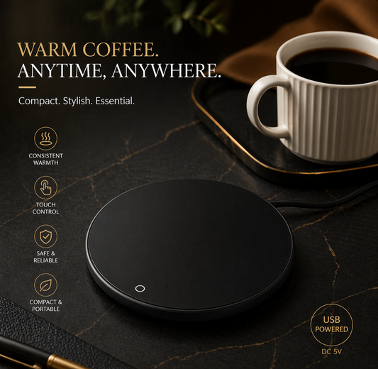 USB Coffee Mug Warmer for Desk – Electric Cup Heater to Keep Coffee & Tea Warm (5V)