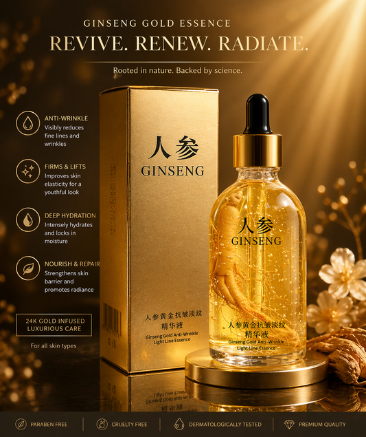 24K Gold Hyaluronic Glow Serum – Hydrating & Firming Skin Treatment